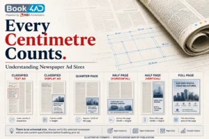 Newspaper ad sizes in India for classified and display advertising