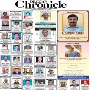 Deccan Chronicle Obituary 